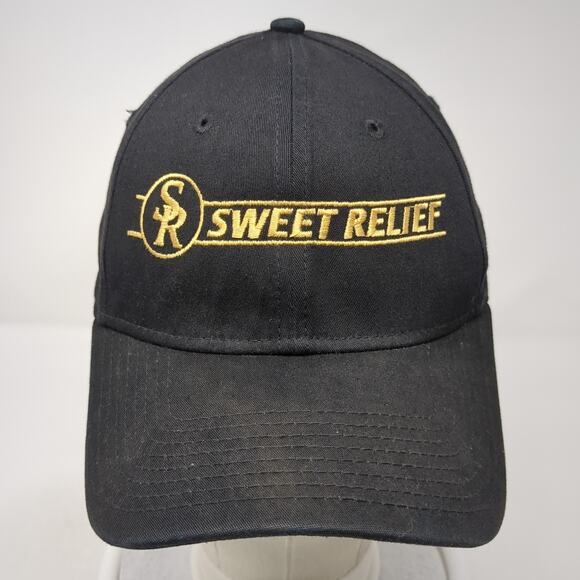 Sweet Relief Fitted Baseball Cap Black M Embroidered 39Thirty 6 Panel New Era - Picture 2 of 9